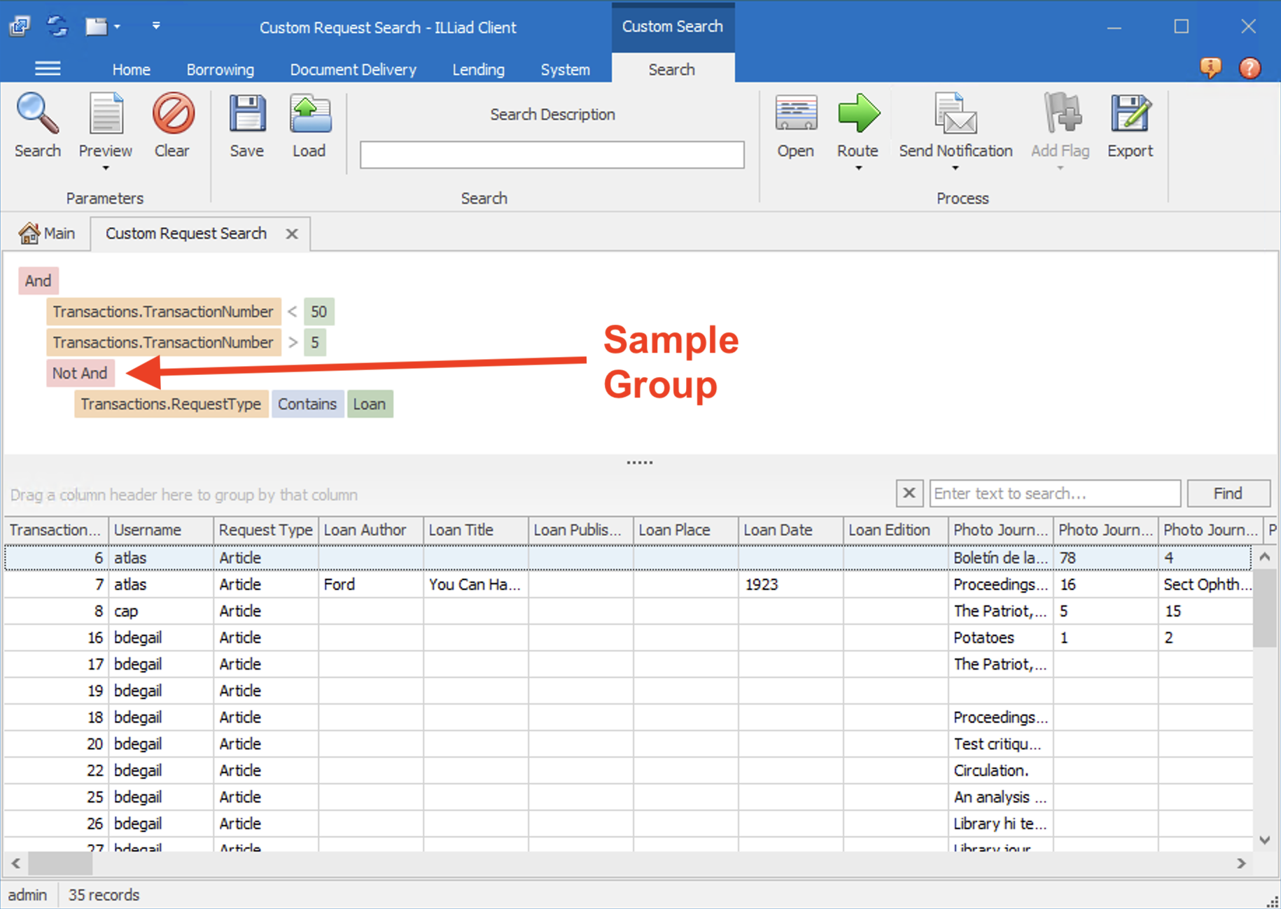 Custom Search Group